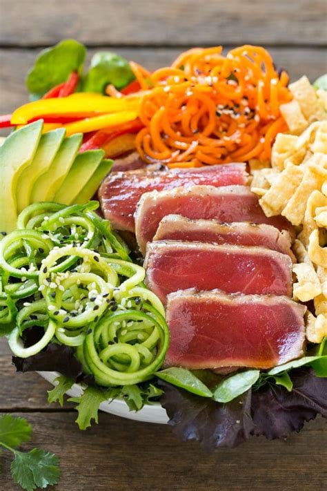 ahi-tuna-salad-with-sesame-ginger-dressing image