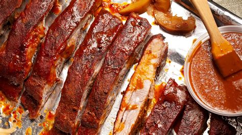oven-baked-ribs-with-peach-barbecue-sauce-recipe-vice image