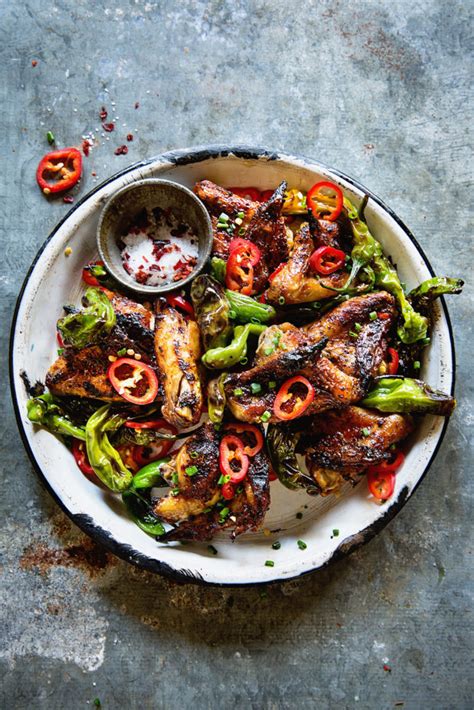 grilled-chicken-wings-with-shishito-peppers-real image