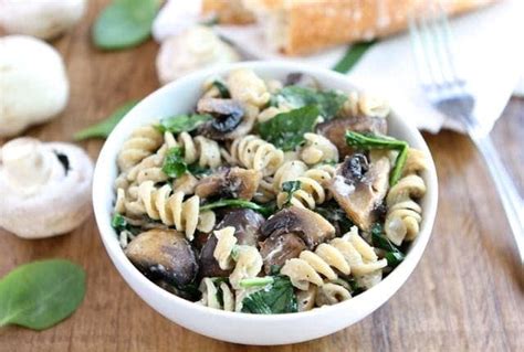goat-cheese-pasta-with-spinach-mushrooms-goat image