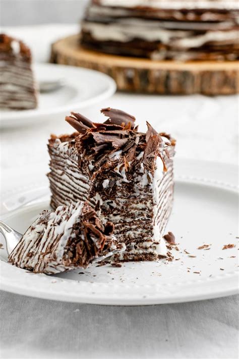 vegan-dark-chocolate-crepe-cake-with-whipped image