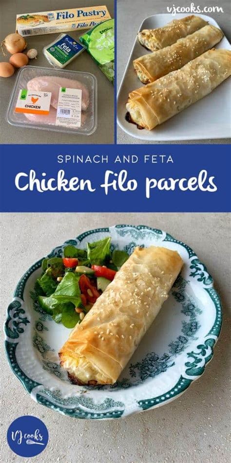 chicken-spinach-and-feta-filo-parcels-vj-cooks image