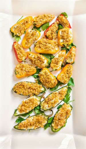 easy-goat-cheese-stuffed-baked-pepper-poppers image