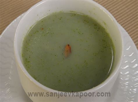 broccoli-and-toasted-almond-soup-recipe-card-sanjeev image