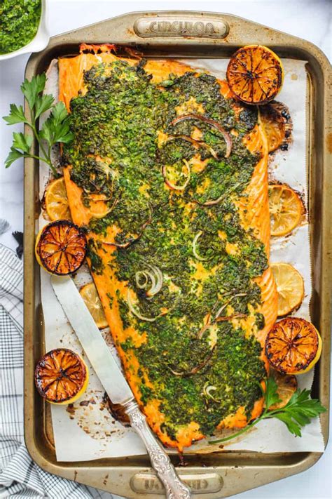 baked-salmon-with-fresh-herb-chutney-ministry-of-curry image