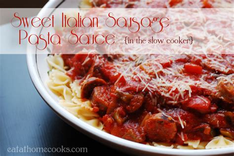 sweet-italian-sausage-pasta-sauce-in-the-slow-cooker image