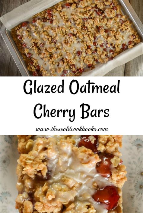 glazed-oatmeal-cherry-bars-these-old-cookbooks image