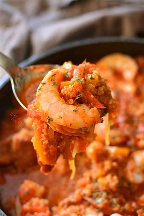 smoked-sausage-and-shrimp-jambalaya-with-quinoa image