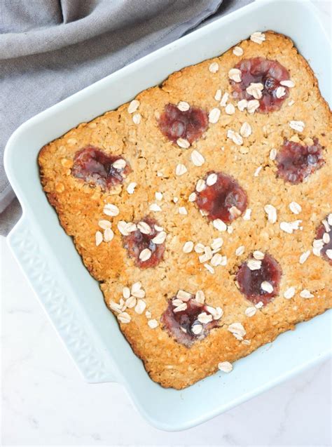 peanut-butter-and-jam-baked-oatmeal-bars-fresh-fit image
