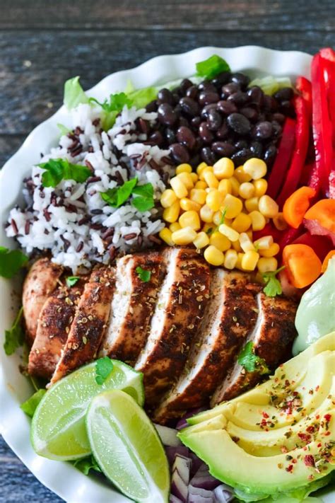 healthy-burrito-bowl-with-chicken-the-cooking image