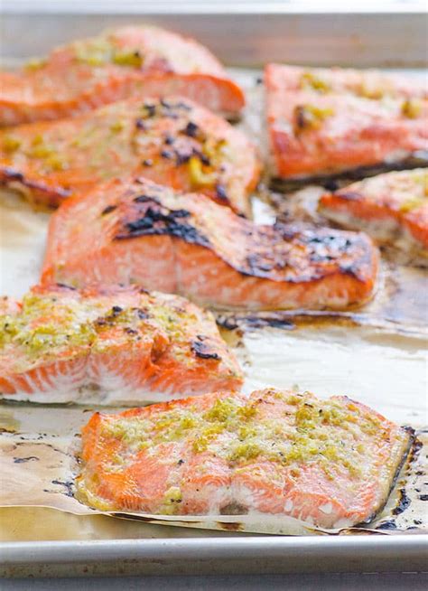 healthy-lime-and-ginger-marinated-salmon image