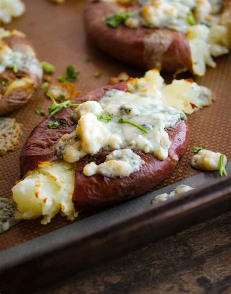 smashed-red-potatoes-with-blue-cheese-saporito-kitchen image
