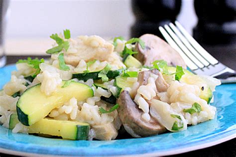grilled-chicken-and-zucchini-risotto-recipe-my image