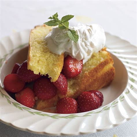 almond-pound-cake-with-fresh-strawberries-cream image