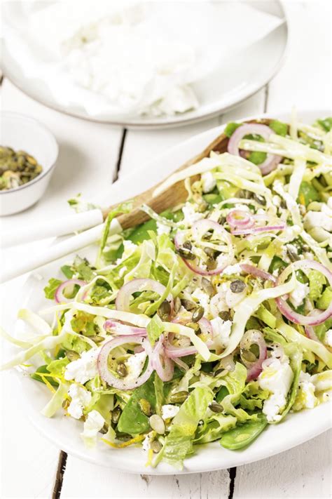 pointed-cabbage-salad-with-onion-snow-peas-feta-and image
