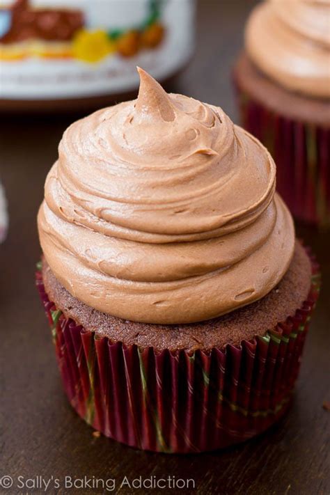 chocolate-cupcakes-with-nutella-frosting-sallys image