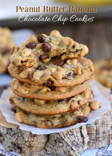 peanut-butter-banana-chocolate-chip-cookies image