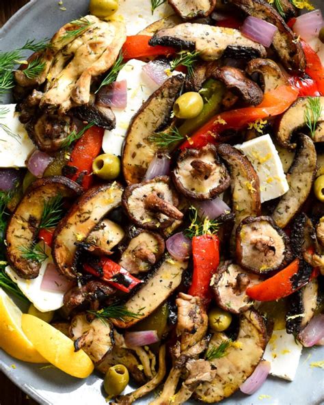 mediterranean-grilled-mushroom-salad image