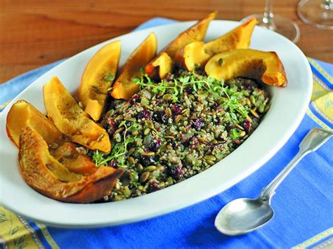 quinoa-pilaf-with-dried-cranberries-roasted-squash image