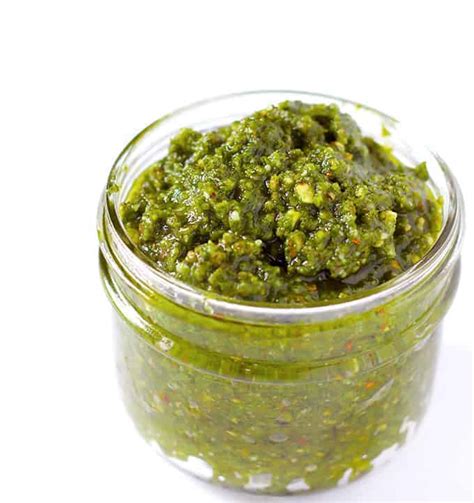 basil-pesto-with-almonds-the-wholesome-dish image