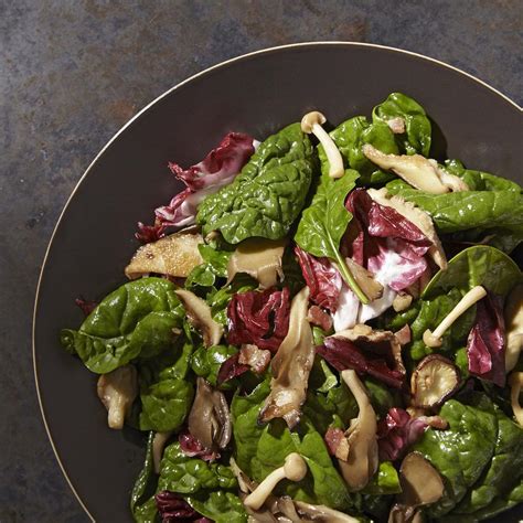 spinach-warm-mushroom-salad-recipe-eatingwell image