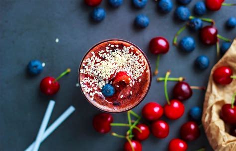 nutritious-cherry-blueberry-smoothie image