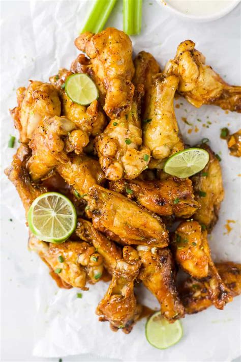 crispy-baked-chicken-wings-recipe-with-chili-lime-sauce image