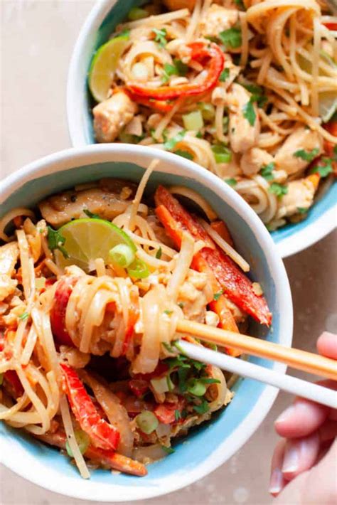easy-chicken-pad-thai-recipe-erin-lives-whole image