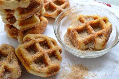 5-minute-cinnamon-sugar-waffle-bites-recipe-food image
