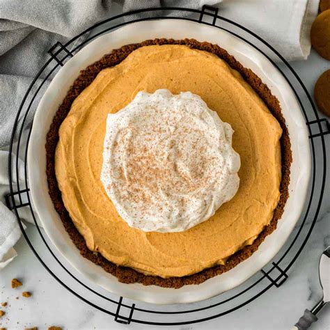 pumpkin-mousse-pie-with-a-gingersnap-crust-the image