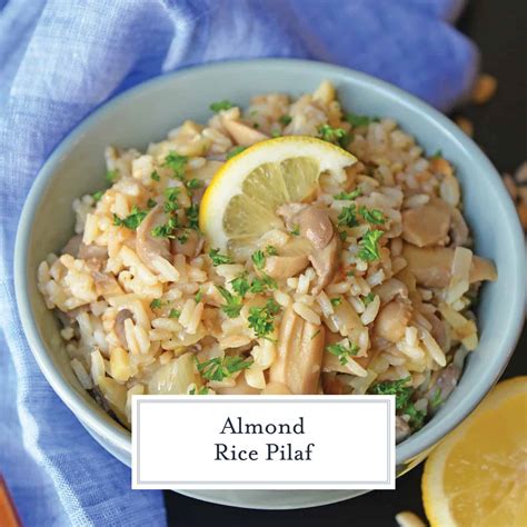 almond-rice-pilaf-easy-rice-recipe-with-mushrooms image