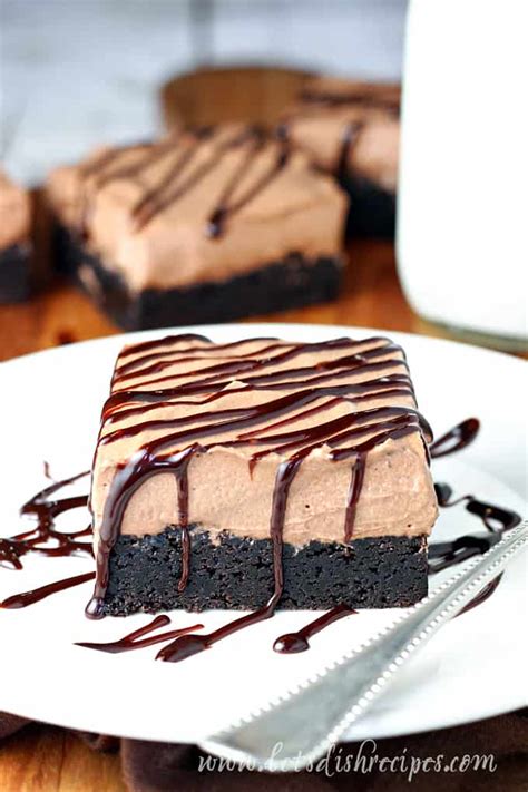 chocolate-mousse-brownies-lets-dish image