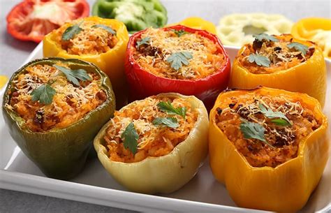 spicy-stuffed-bell-peppers-food-and-diy image