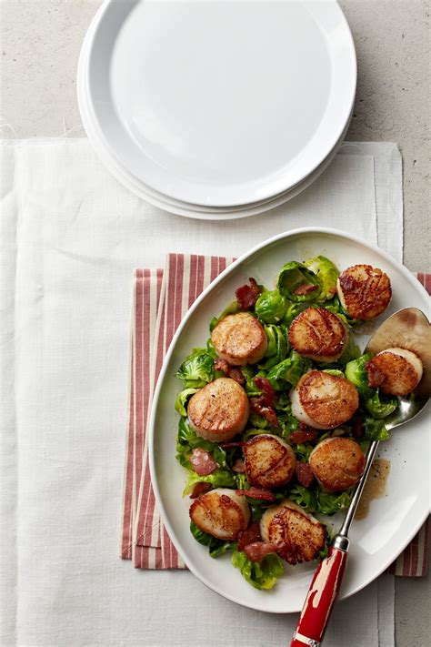 seared-scallops-with-bacony-brussels-sprouts-canadian image