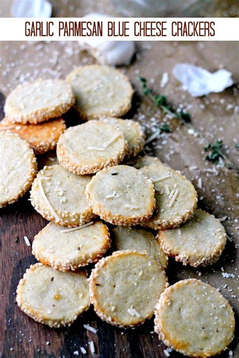 garlic-parmesan-blue-cheese-crackers-recipe-diethood image
