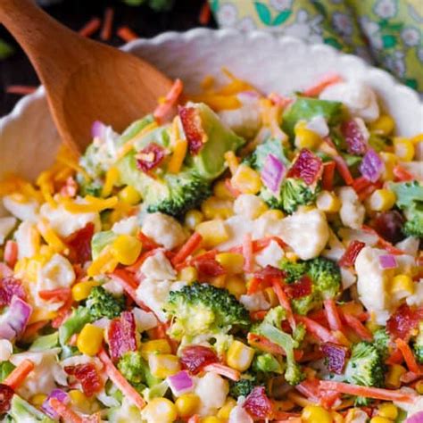 creamy-broccoli-cauliflower-corn-bacon-salad image