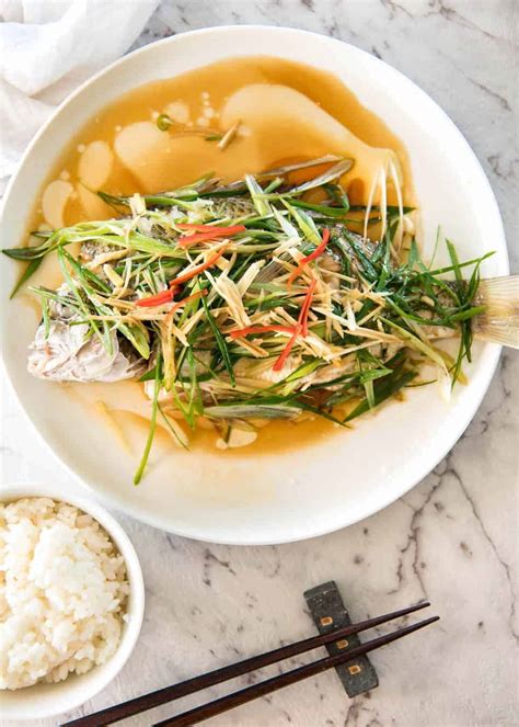 chinese-steamed-fish-with-ginger-shallot-sauce-recipetin-eats image