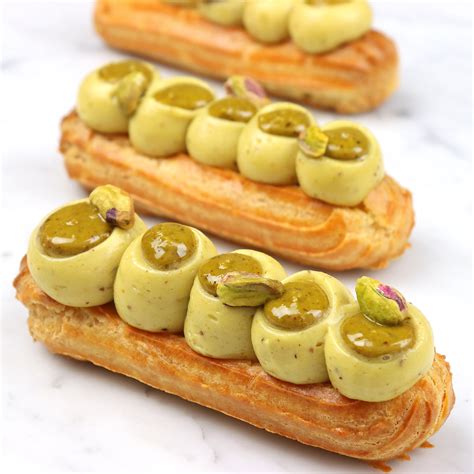 pistachio-eclair-recipe-how-to-cuisine image