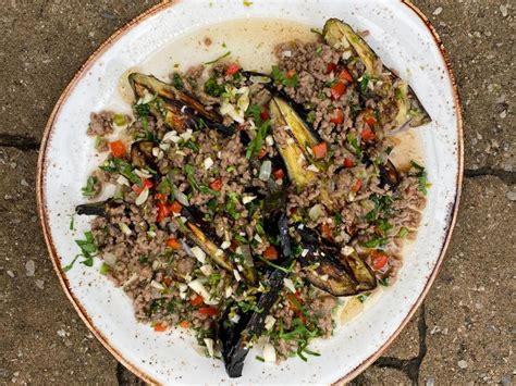 spiced-ground-beef-and-grilled-japanese-eggplants-with image