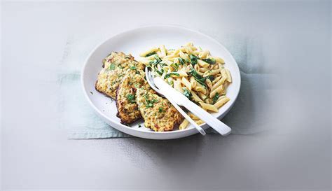 veal-cutlets-spinach-and-cream-sauce image