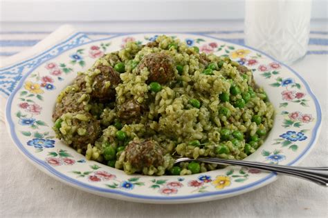 pesto-rice-with-meatballs-lindas-best image