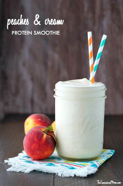 peaches-and-cream-protein-smoothie-the-seasoned-mom image