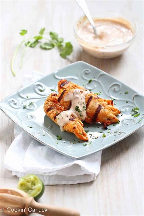 grilled-chicken-tenders-recipe-with-chipotle-lime-yogurt image
