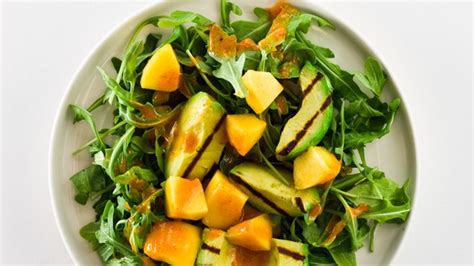 avocado-salad-with-peaches-recipe-bon-apptit image