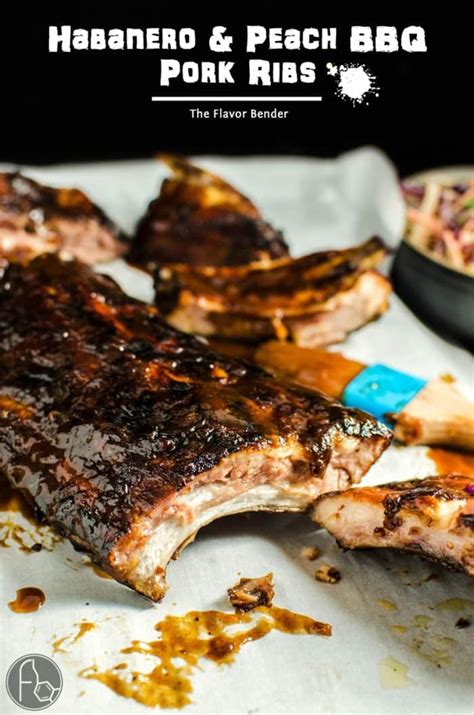 habanero-and-peach-bbq-pork-ribs-the-flavor-bender image