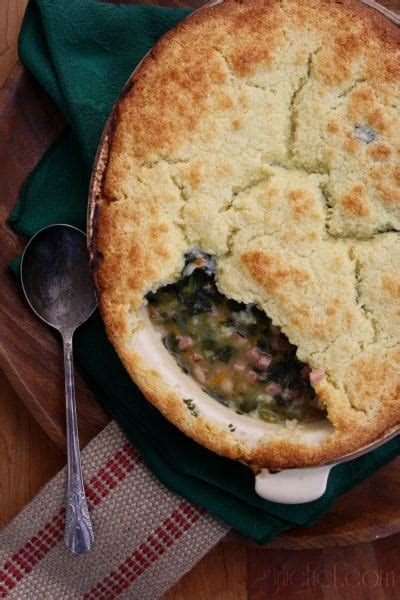 cornbread-crust-ham-and-greens-pot-pie-winter image