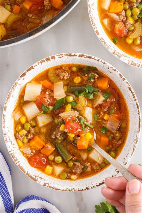 ground-beef-vegetable-soup-recipe-family-dinners image