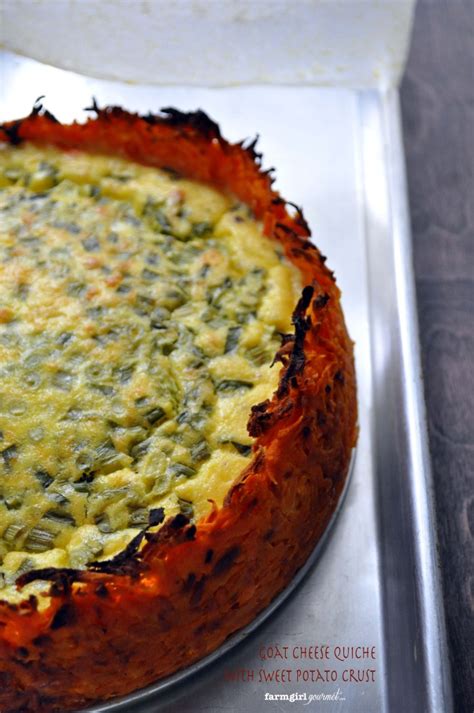 goat-cheese-quiche-with-sweet-potato-crust-farmgirl image