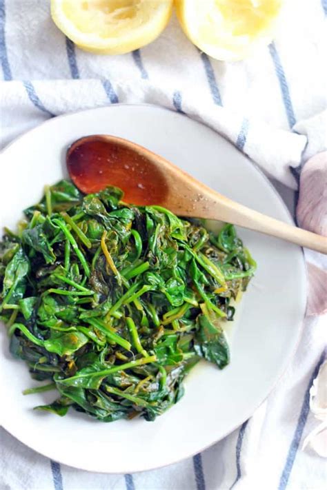 5-minute-sauteed-spinach-with-garlic-and-lemon image