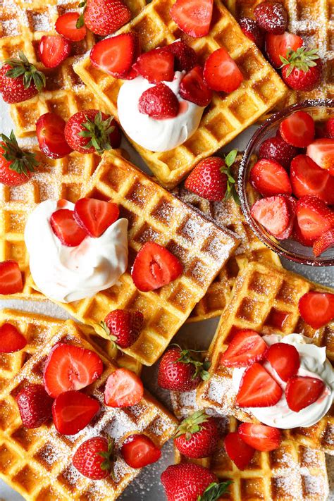 strawberries-and-cream-buttermilk-waffles-damn image